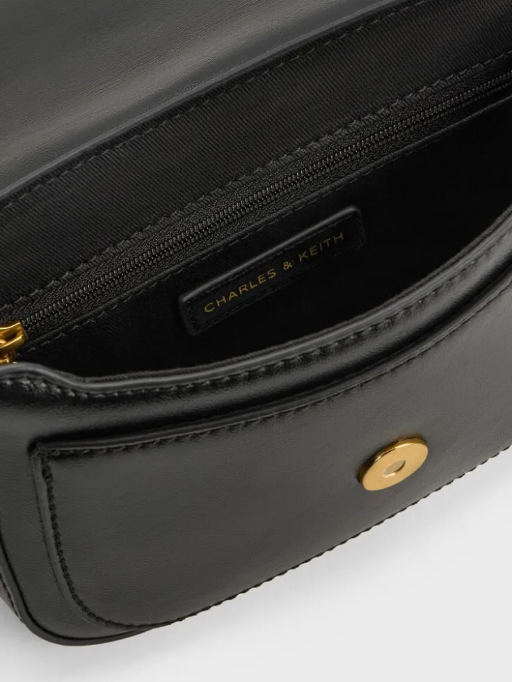 Gwynne Metallic-Accent Saddle Bag