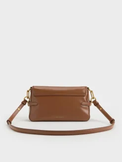 Gwynne Metallic-Buckle Belted Shoulder Bag