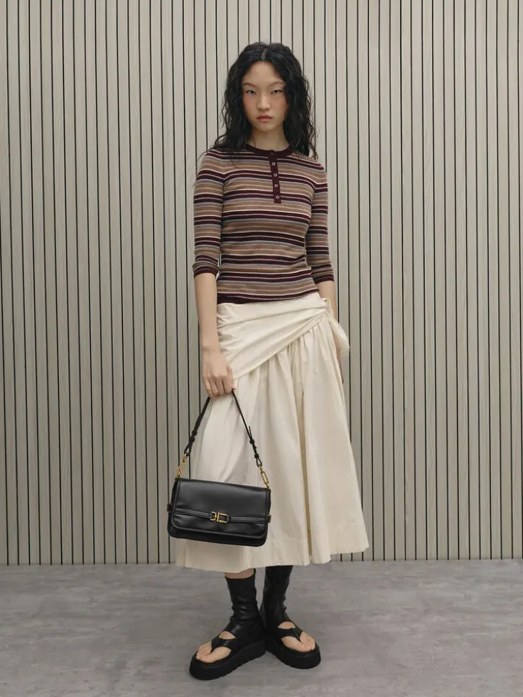 Gwynne Metallic-Buckle Belted Shoulder Bag