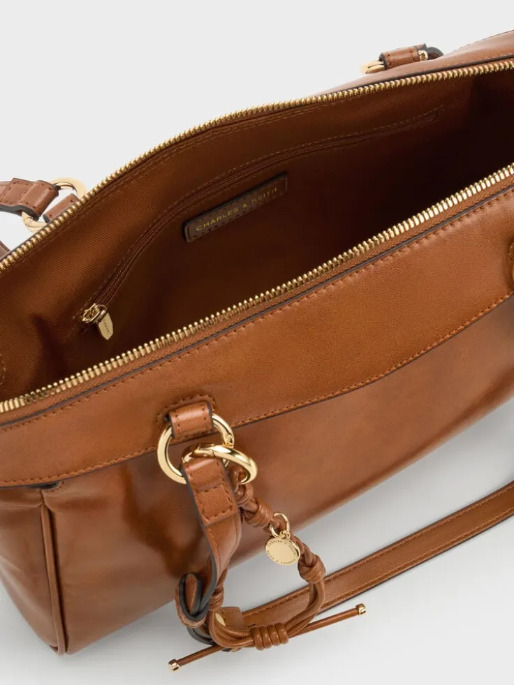 Haylen Braided-Charm Shoulder Bag