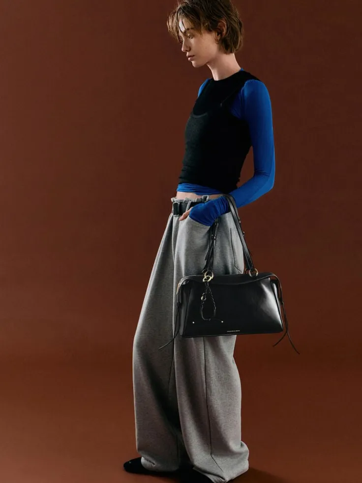 Haylen Braided-Charm Shoulder Bag