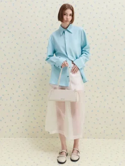 Hazel Bow Elongated Shoulder Bag
