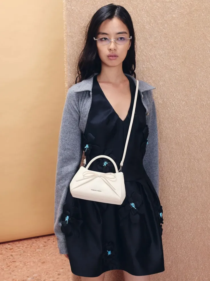 Hazel Bow Panelled Top Handle Bag