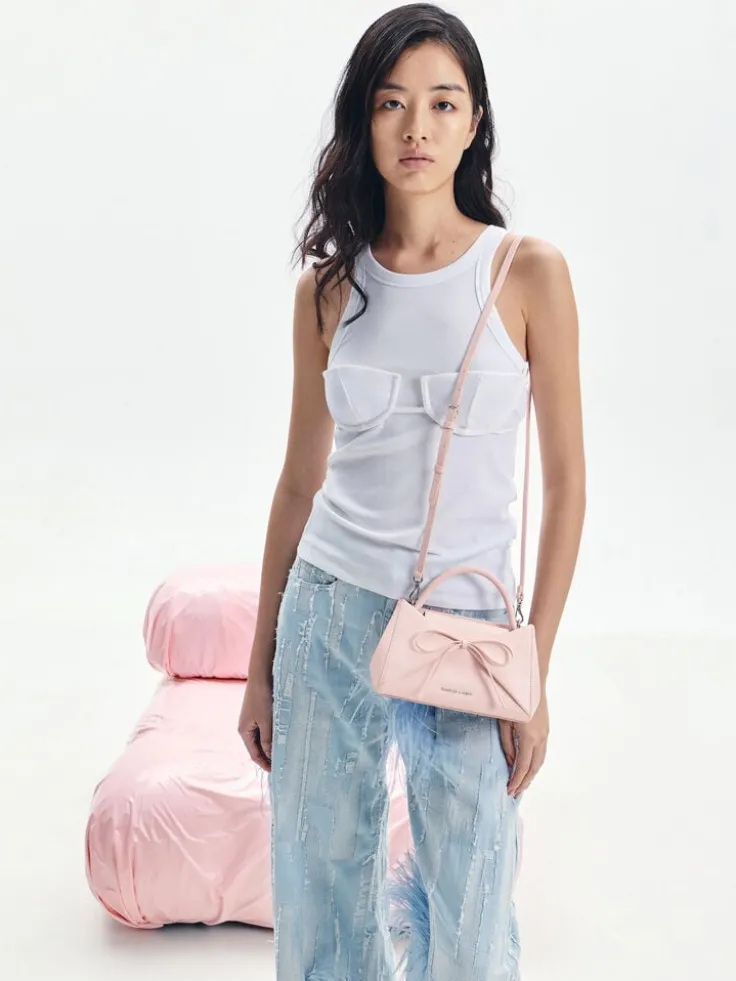 Hazel Bow Panelled Top Handle Bag