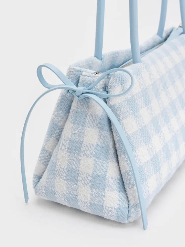 Hazel Gingham Bow Shoulder Bag