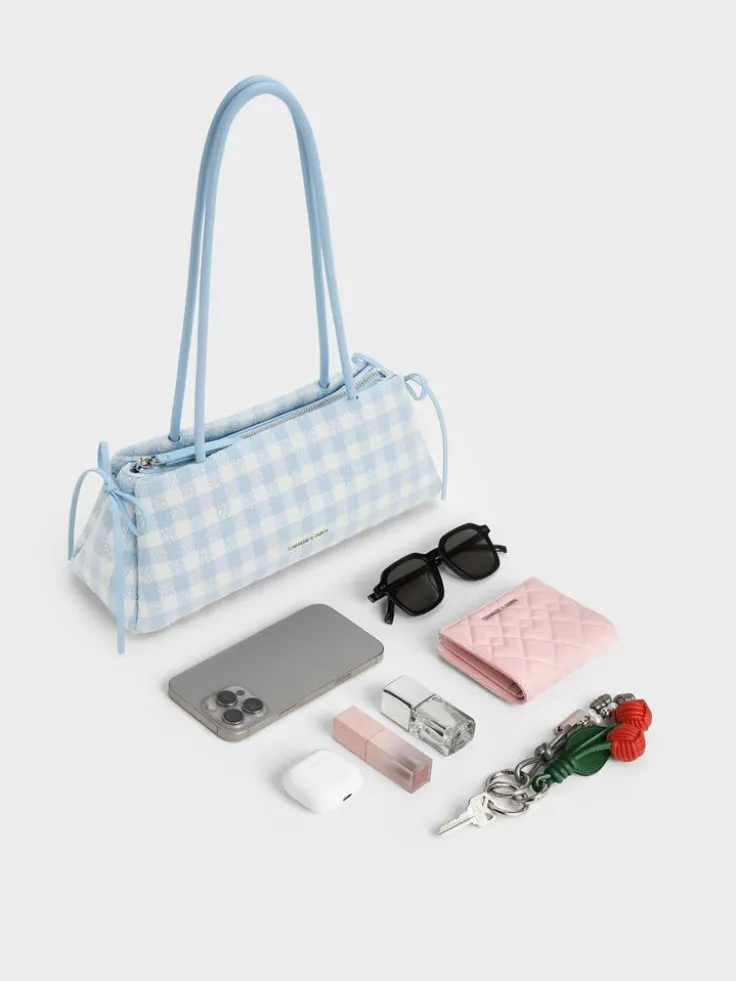Hazel Gingham Bow Shoulder Bag