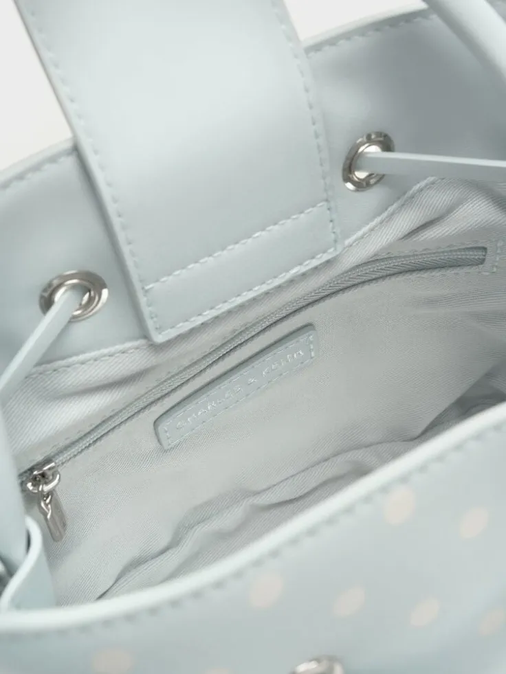 Hazel Polka-Dot Bow Bucket Bag