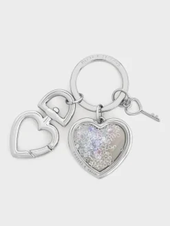 Heart Lock Crystal Keychain