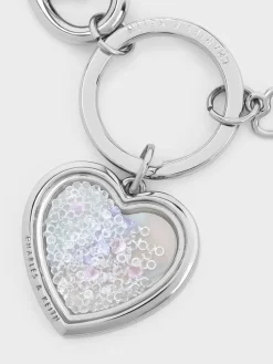 Heart Lock Crystal Keychain