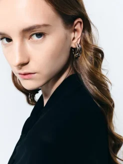 Hermione Crystal Crescent Earrings