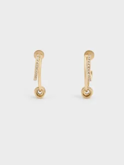 Hermione Crystal Crescent Earrings
