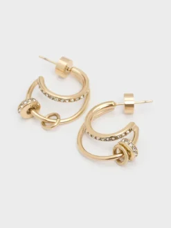 Hermione Crystal Crescent Earrings