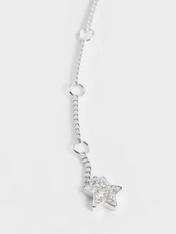 Horoscope Crystal Star Double-Chain Necklace