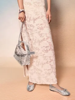 Ivette Metallic Woven Shoulder Bag