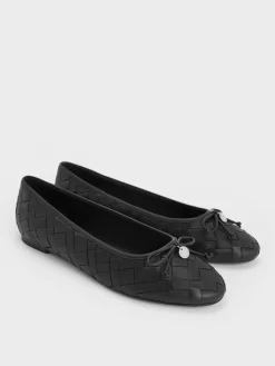 Ivette Woven Bow Ballet Flats