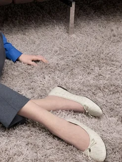 Ivette Woven Bow Ballet Flats