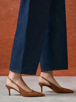Ivette Woven Pointed Slingback Pumps