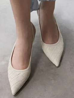 Ivette Woven Pointed Slingback Pumps