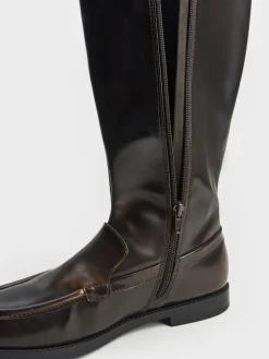 Jagger Knee-High Loafer-Boots