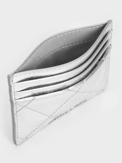 Janie Metallic Quilted Card Holder