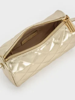 Janie Metallic Quilted Shoulder Bag