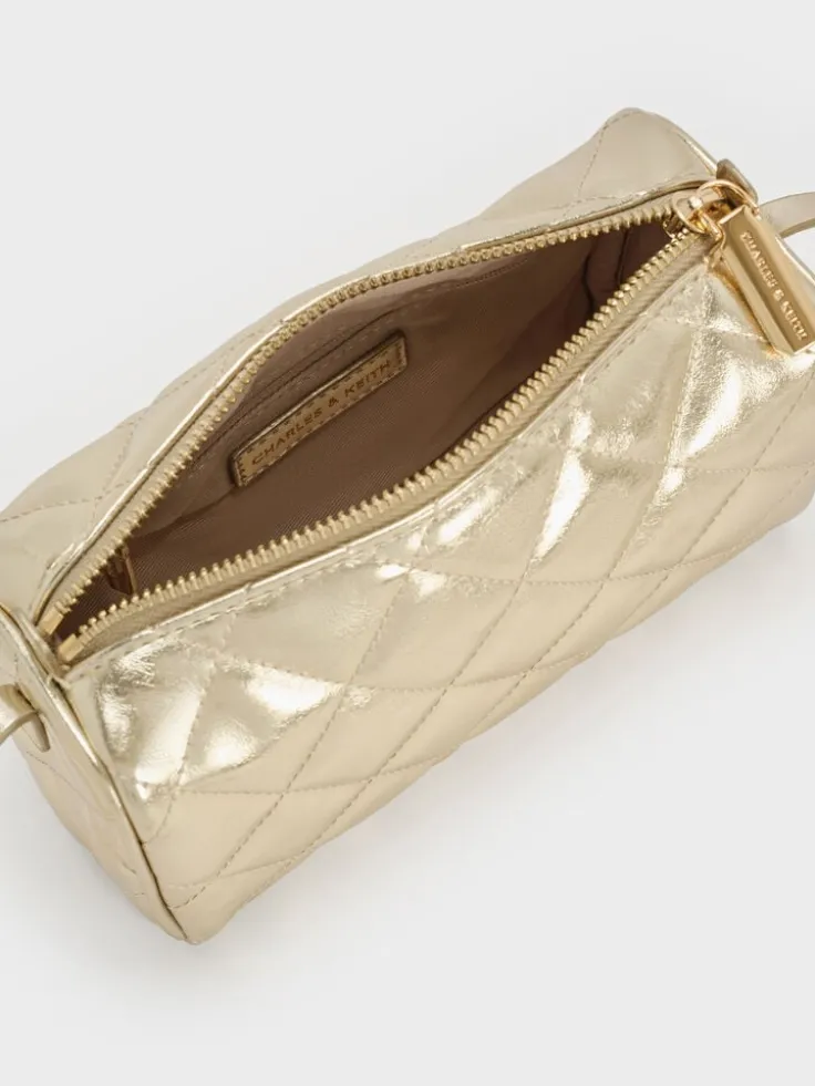Janie Metallic Quilted Shoulder Bag