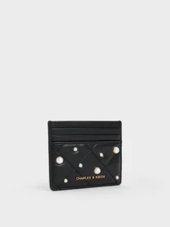 Janie Quilted Pearl Card Holder