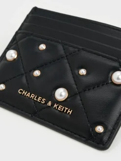 Janie Quilted Pearl Card Holder