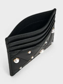 Janie Quilted Pearl Card Holder