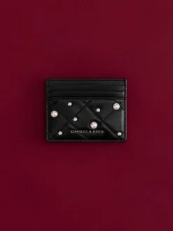 Janie Quilted Pearl Card Holder