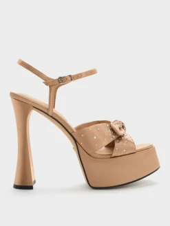 Jayce Crystal Platform Sandals