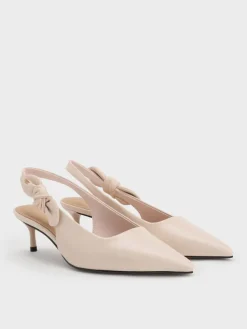 Jayce Leather Slingback Kitten Heels