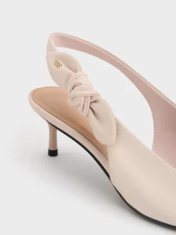 Jayce Leather Slingback Kitten Heels