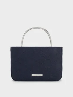 Jennis Lace & Satin Top Handle Bag