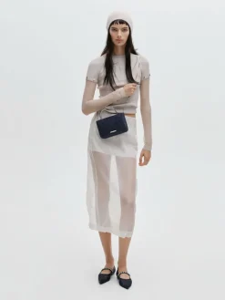Jennis Lace & Satin Top Handle Bag