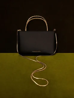 Jennis Satin Crystal Top Handle Bag