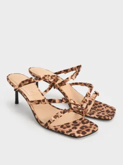 Jessy Leopard-Print Bow Heeled Sandals