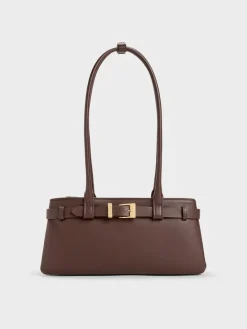 Jody Leather Belted Shoulder Bag