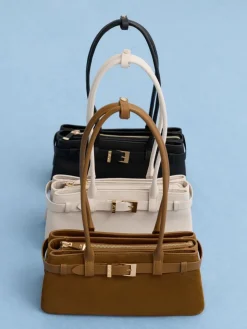 Jody Suede Belted Shoulder Bag