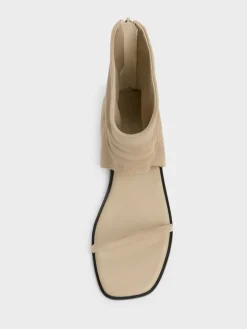 Joplin Ruched Faux Suede Boot Sandals