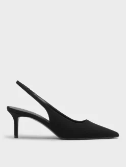 Kaia Faux Suede Pointed Slingback Pumps