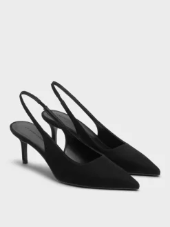 Kaia Faux Suede Pointed Slingback Pumps