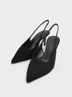 Kaia Faux Suede Pointed Slingback Pumps