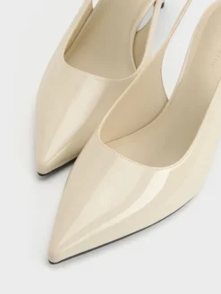 Kaia Patent Slingback Pumps