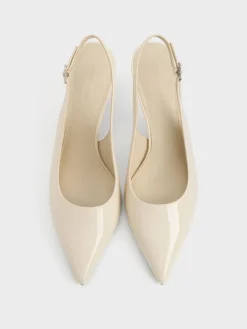 Kaia Patent Slingback Pumps