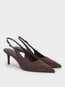 Kaia Satin Slingback Pumps