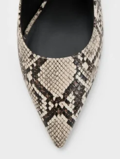 Kaia Snake-Print Pointed Slingback Pumps