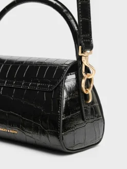 Kaila Croc-Effect Top Handle Bag