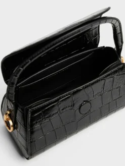 Kaila Croc-Effect Top Handle Bag