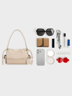 Khai Ruched Top Handle Bag